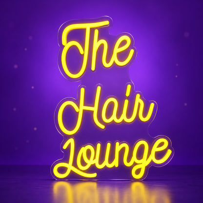 The Hair Lounge LED Neon Sign Dimmable Wall Light - Facebook Ad Image