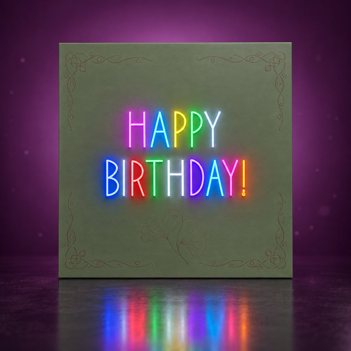 Happy Birthday Party Decor Neon Light - Facebook Ad Image