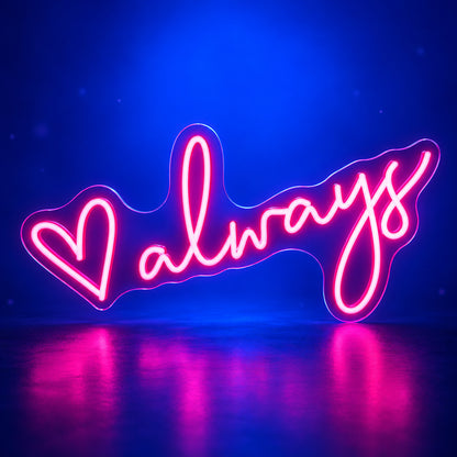 Always LED Neon Sign for Wedding Light Up Party Decor - Facebook Ad Image