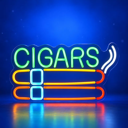 Cigars LED Neon Sign for Bar Light Up Business Decor - Facebook Ad Image