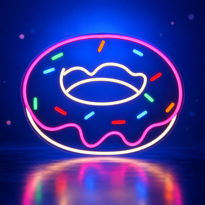 Glowing Sweet Donut Neon Sign - Facebook Ad Image
