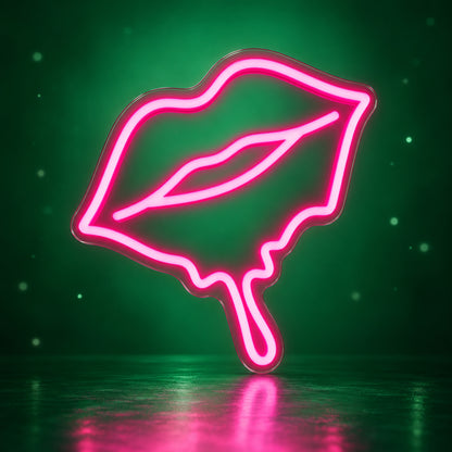 Dripping Lips LED Neon Sign Dimmable Wall Light - Facebook Ad Image