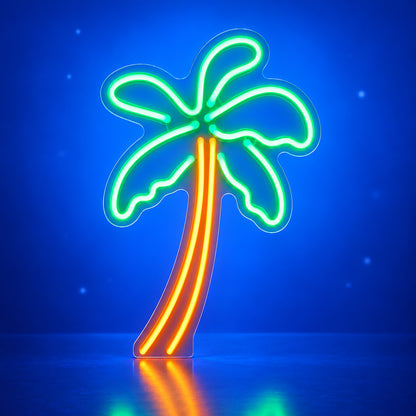 Palm Tree LED Neon Sign Sunset Scene Palm - Facebook Ad Image