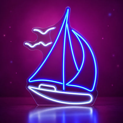Sailing Boat LED Neon Sign Dimmable Wall Light - Facebook Ad Image