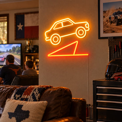 Rally Car Garage Vintage LED Neon Sign Wall Neon Signs - Texas Home Scene