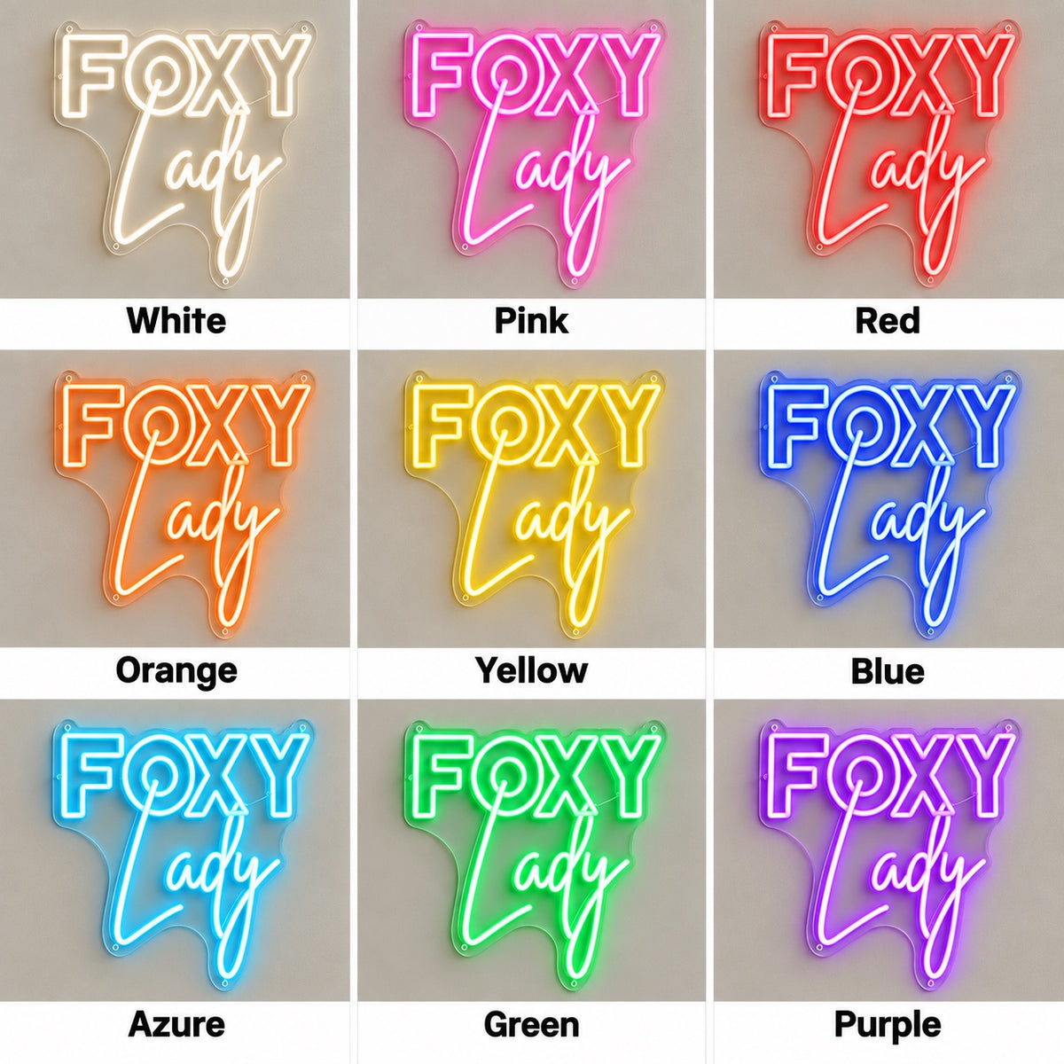 Foxy Lady LED Neon Sign Dimmable Wall Light - Shineneon
