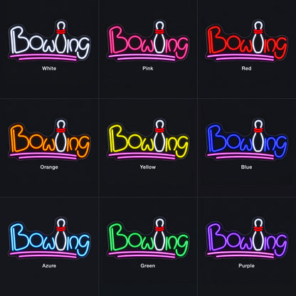 Bowling LED Neon Sign Script with Bowling Pin - Shineneon