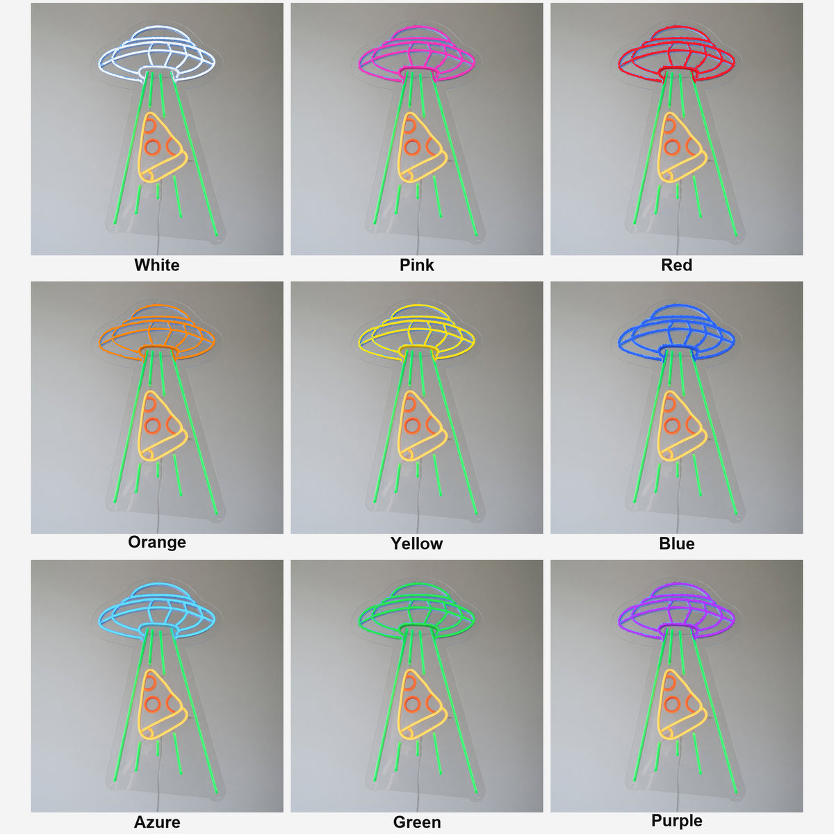 UFO Pizza Abduction LED Neon Sign for Bar - Shineneon