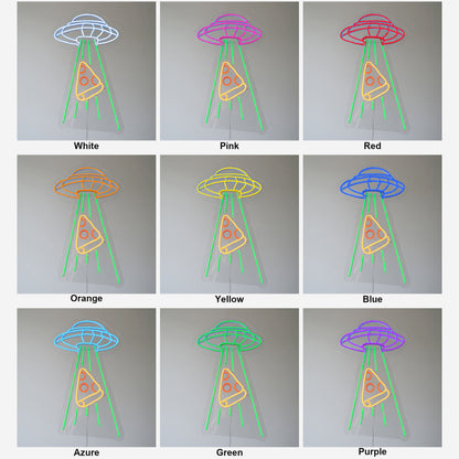 UFO Pizza Abduction LED Neon Sign for Bar - Shineneon