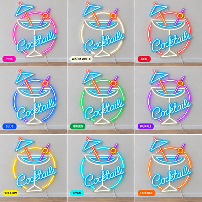 Cocktails Bar LED Neon Sign for Wedding Light Up Party Decor Wall Neon Signs - Shineneon