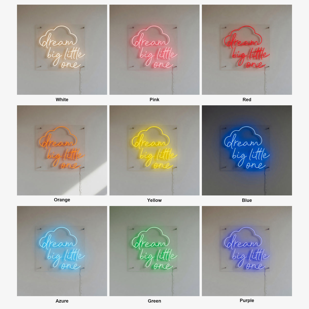 Dream Big Little One LED Neon Sign for Kids Room Dimmable Wall Decor - Shineneon