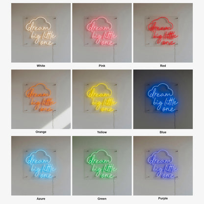 Dream Big Little One LED Neon Sign for Kids Room Dimmable Wall Decor - Shineneon