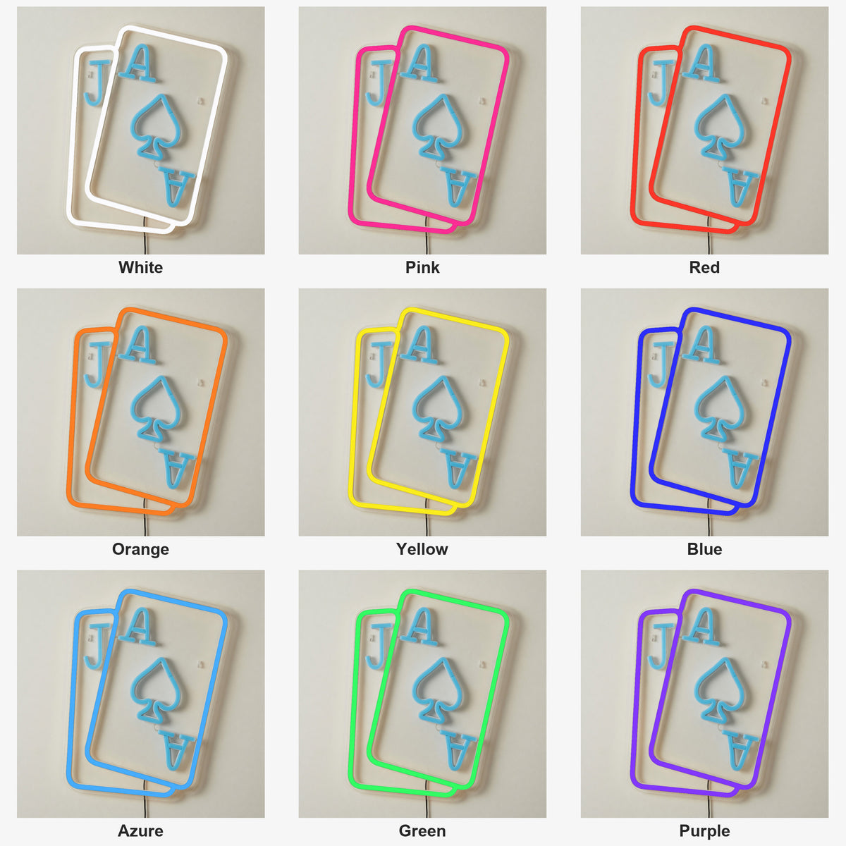 Poker Cards LED Neon Sign for Man Cave - Shineneon
