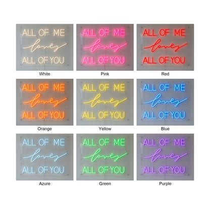 All of Me Loves All of You LED Neon Sign for Wedding - Shineneon