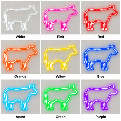 Cow LED Neon Sign Standing Cow Outline - Shineneon