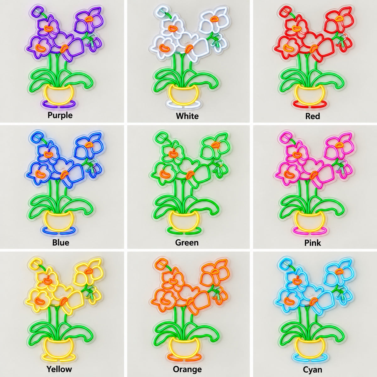 Elegant Orchid LED Neon Light Sign - Shineneon