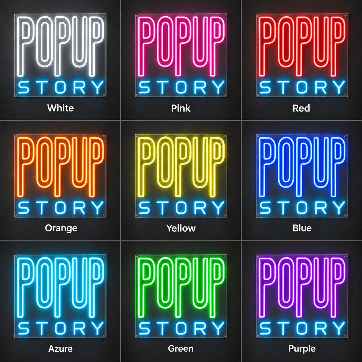Pop Up Story LED Neon Sign, Dimmable Wall Light - Shineneon