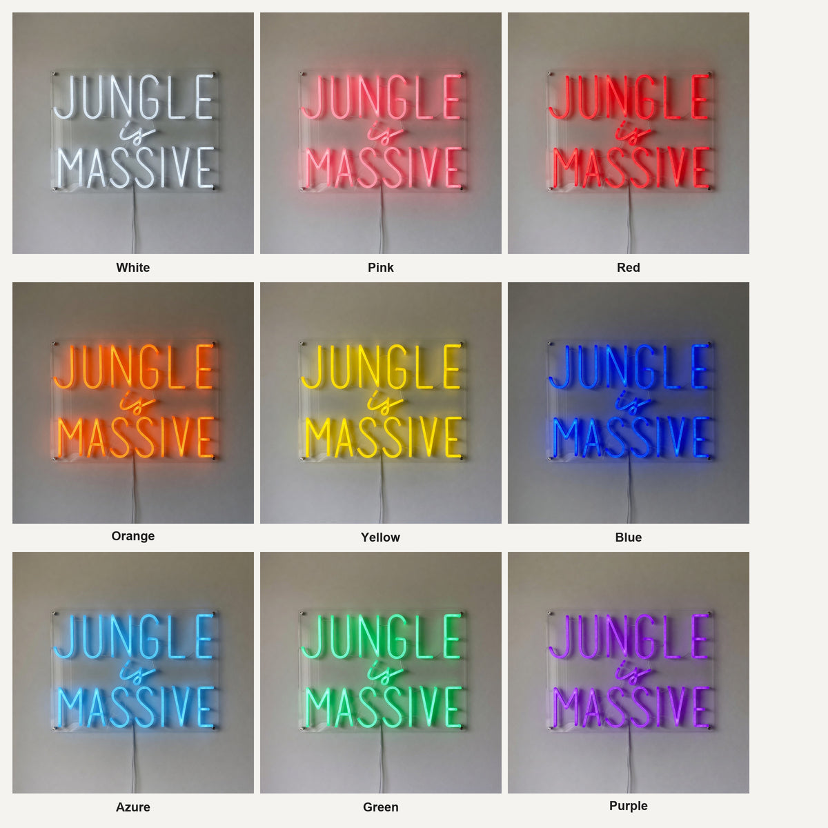 Jungle Is Massive LED Neon Sign Dimmable Wall Light - Shineneon
