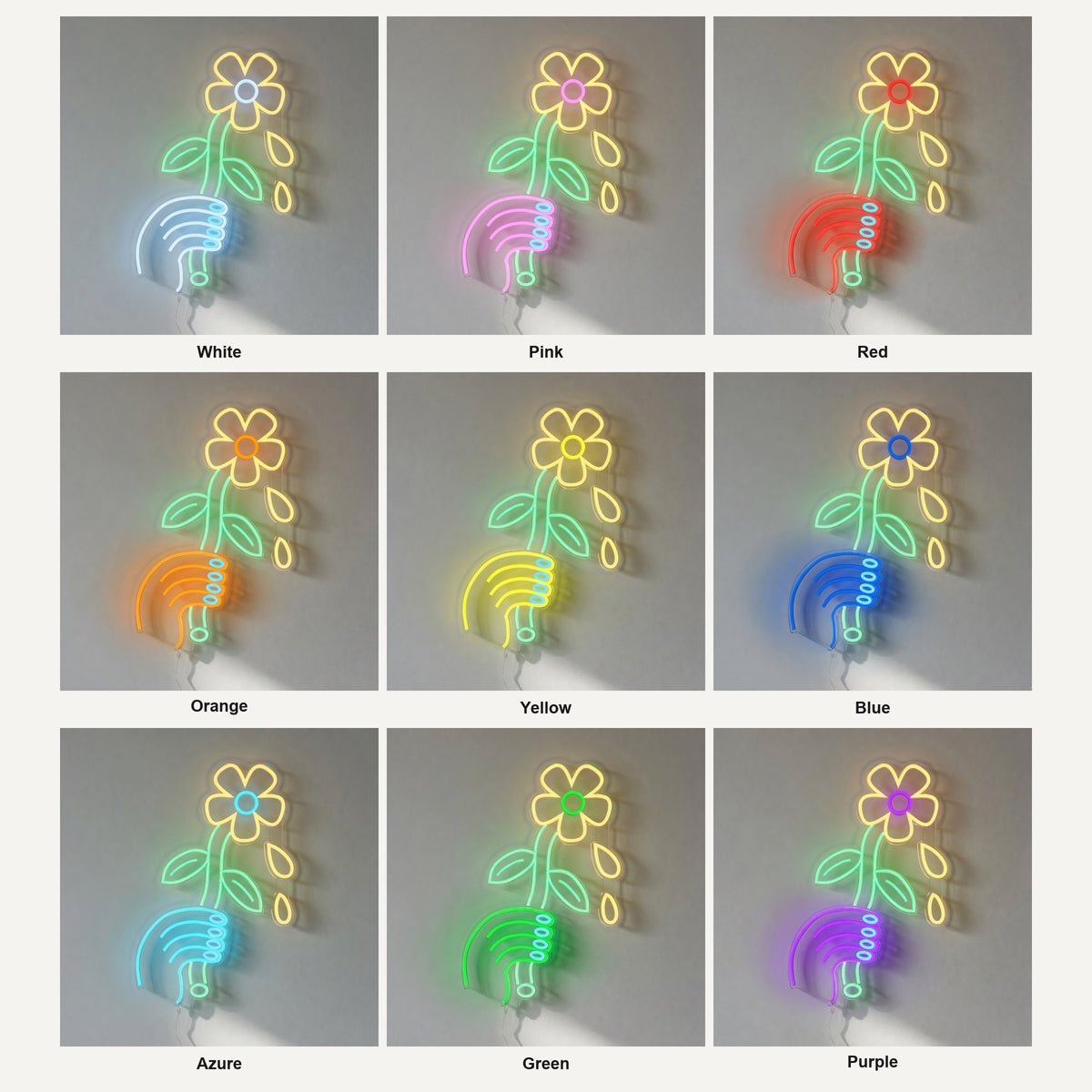 Lazy Daisy LED Neon Sign Dimmable Wall Light - Shineneon