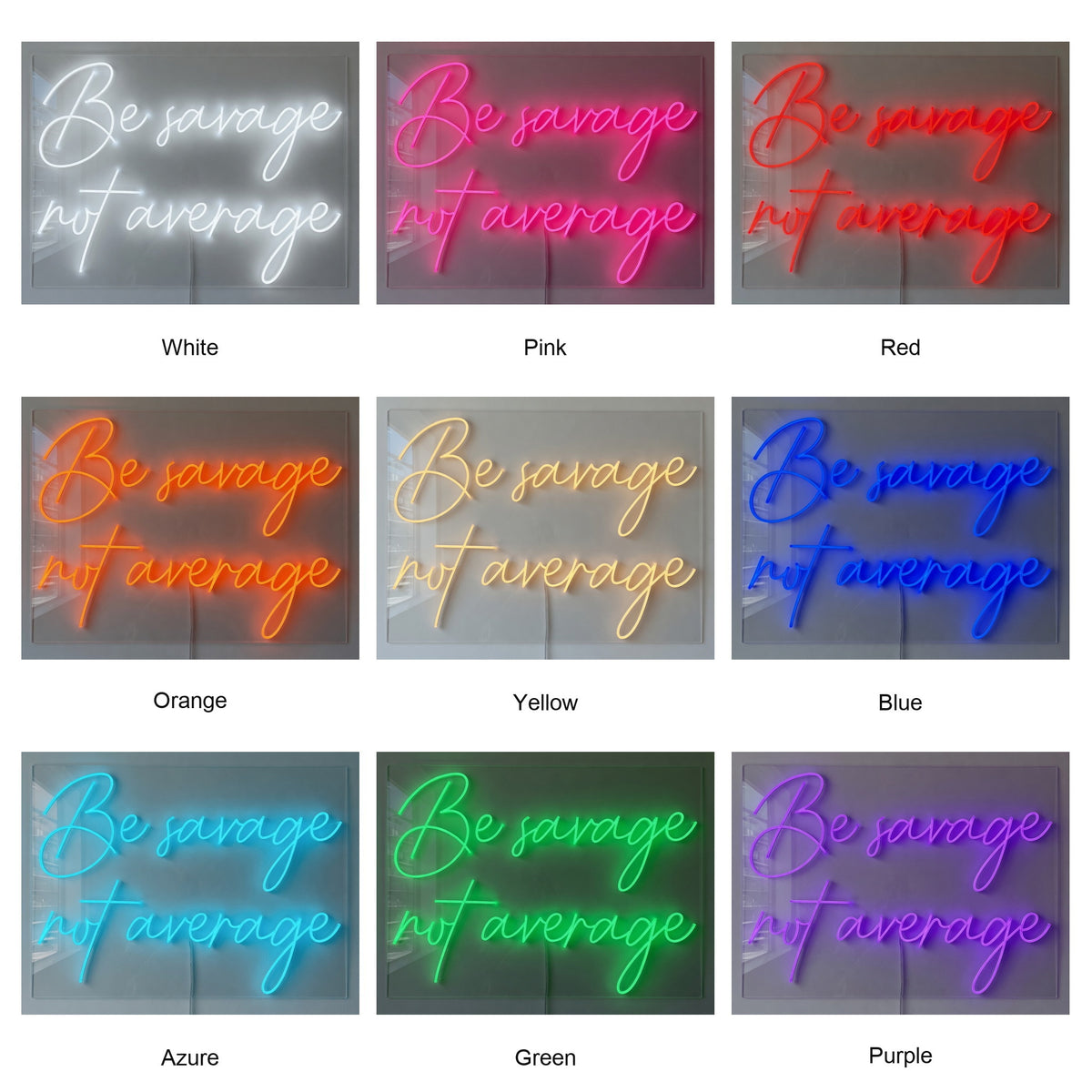 Be Savage Not Average LED Neon Sign Dimmable Wall Light - Shineneon