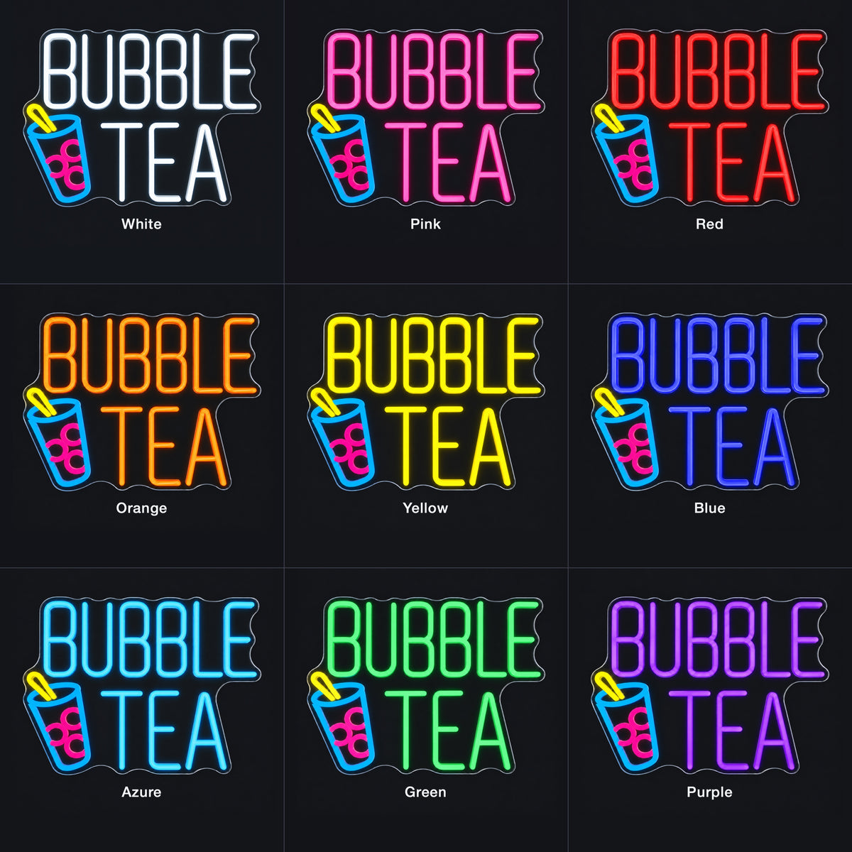 Bubble Tea LED Neon Sign Dimmable Wall Light - Shineneon
