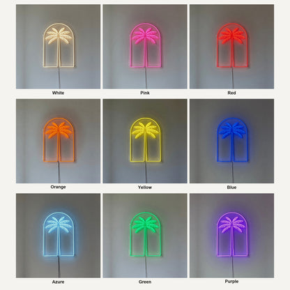 Palm Tree LED Neon Sign Arch Frame Palm Design - Shineneon