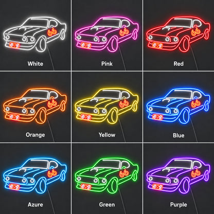 Race Car Route 66 LED Neon Sign, Dimmable Wall Light - Shineneon