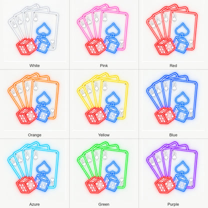 Poker Cards and Dice LED Neon Sign - Shineneon