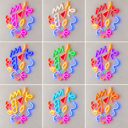 Colorful Abstract LED Neon Sign Dimmable Wall Light Wall Neon Signs - Shineneon