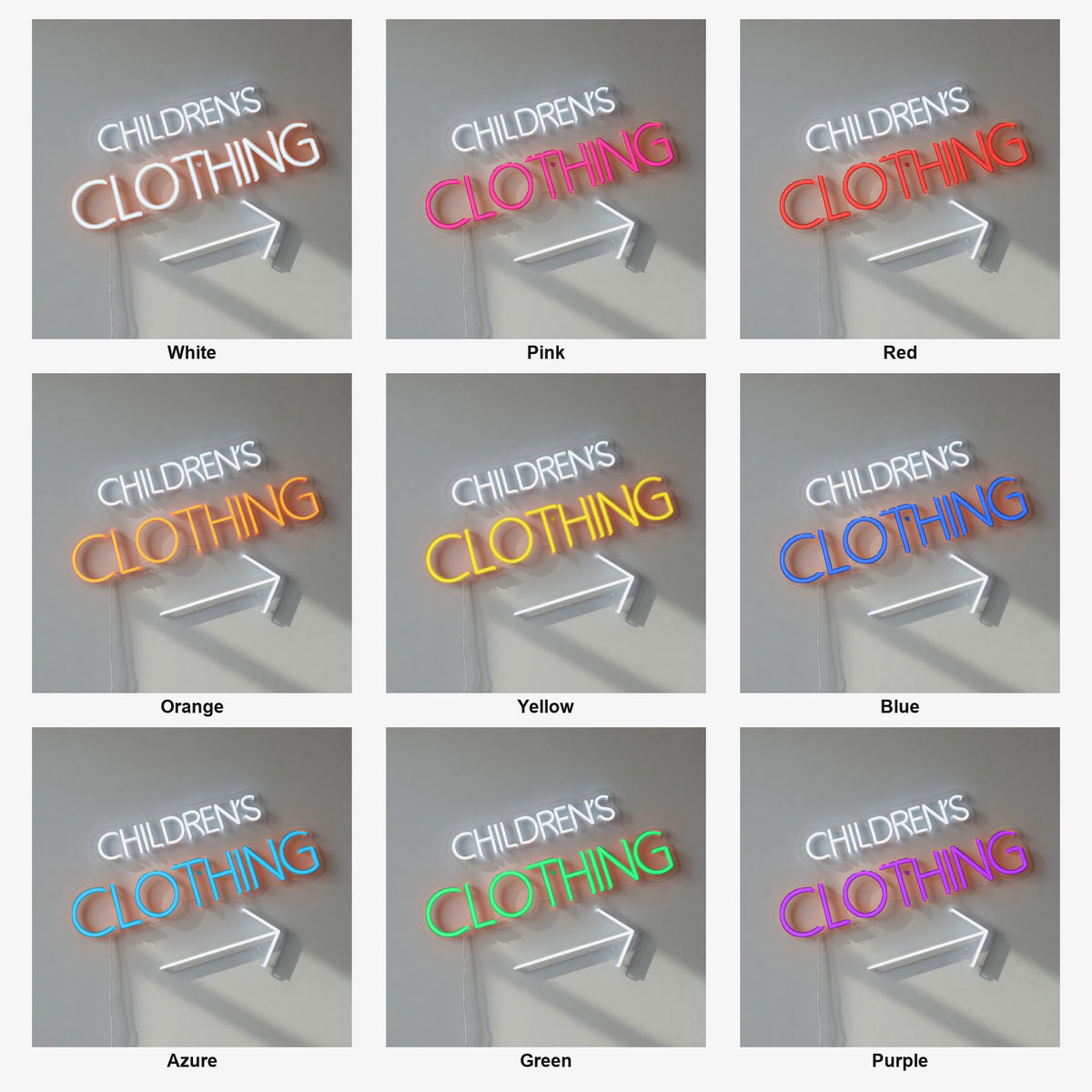 Children's Clothing Arrow LED Neon Sign - Shineneon