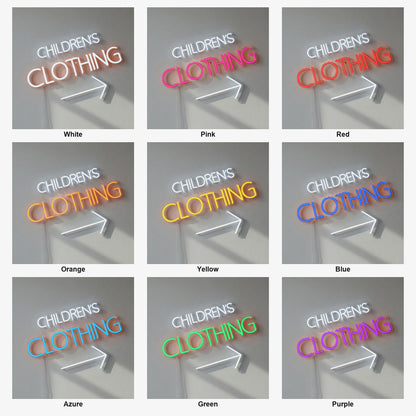 Children's Clothing Arrow LED Neon Sign - Shineneon
