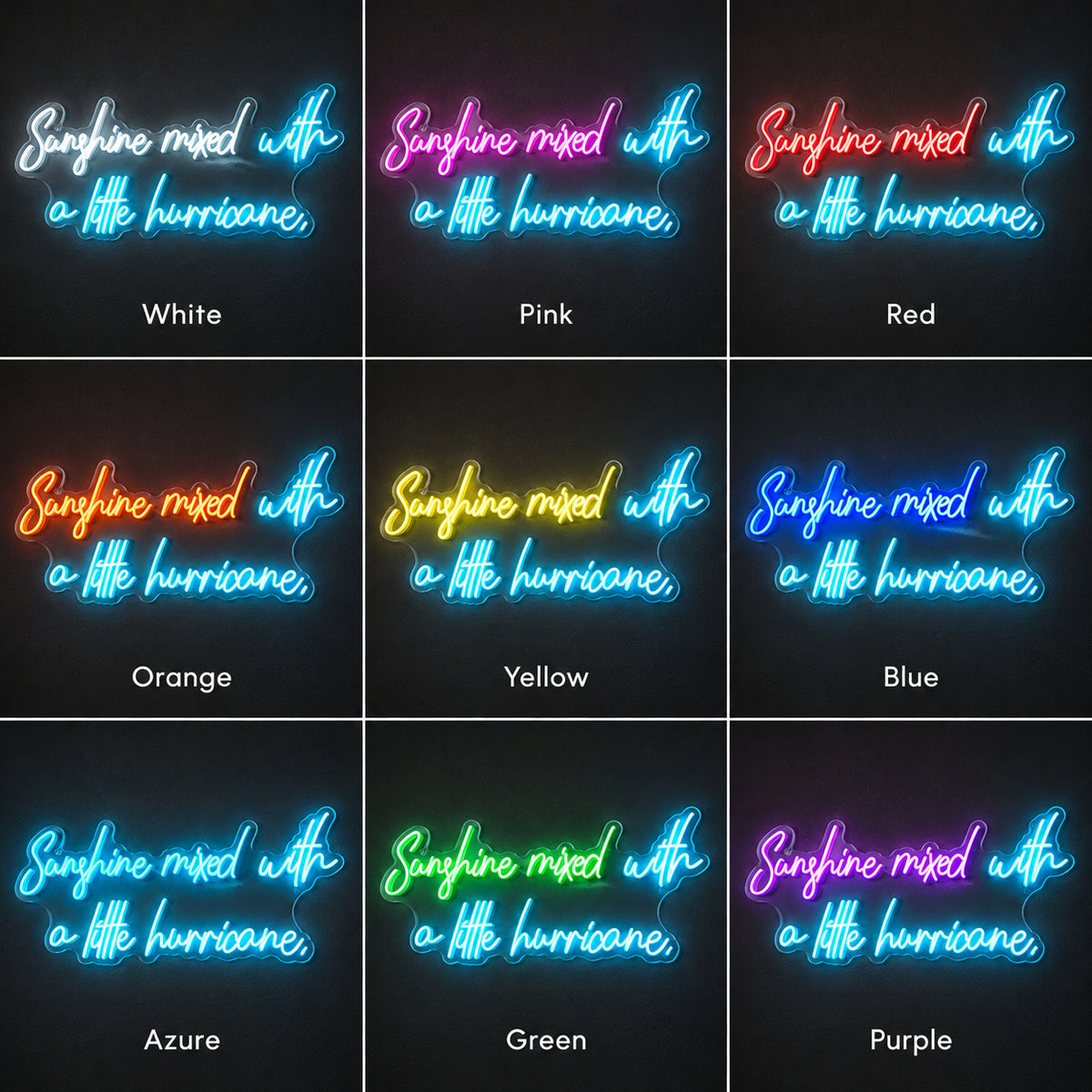 Sunshine Mixed with a Little Hurricane LED Neon Sign - Shineneon
