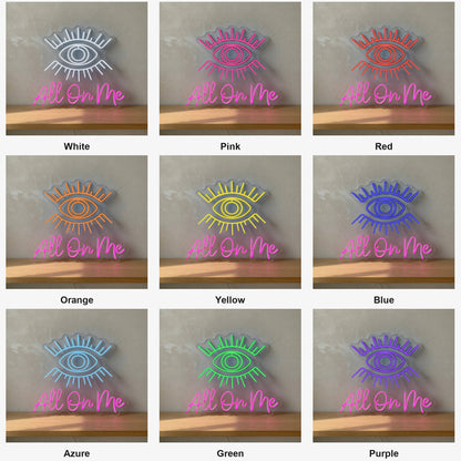 Eyes All on Me LED Neon Sign for Salon - Shineneon