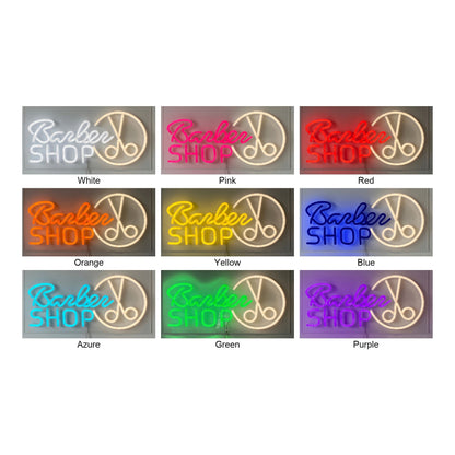 Barber Shop Scissors LED Neon Sign Dimmable Wall Light - Shineneon