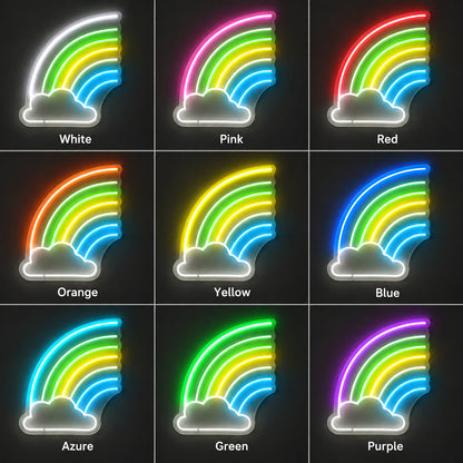 Rainbow with Cloud LED Neon Sign for Kids Room Dimmable Wall Decor Wall Neon Signs - Shineneon