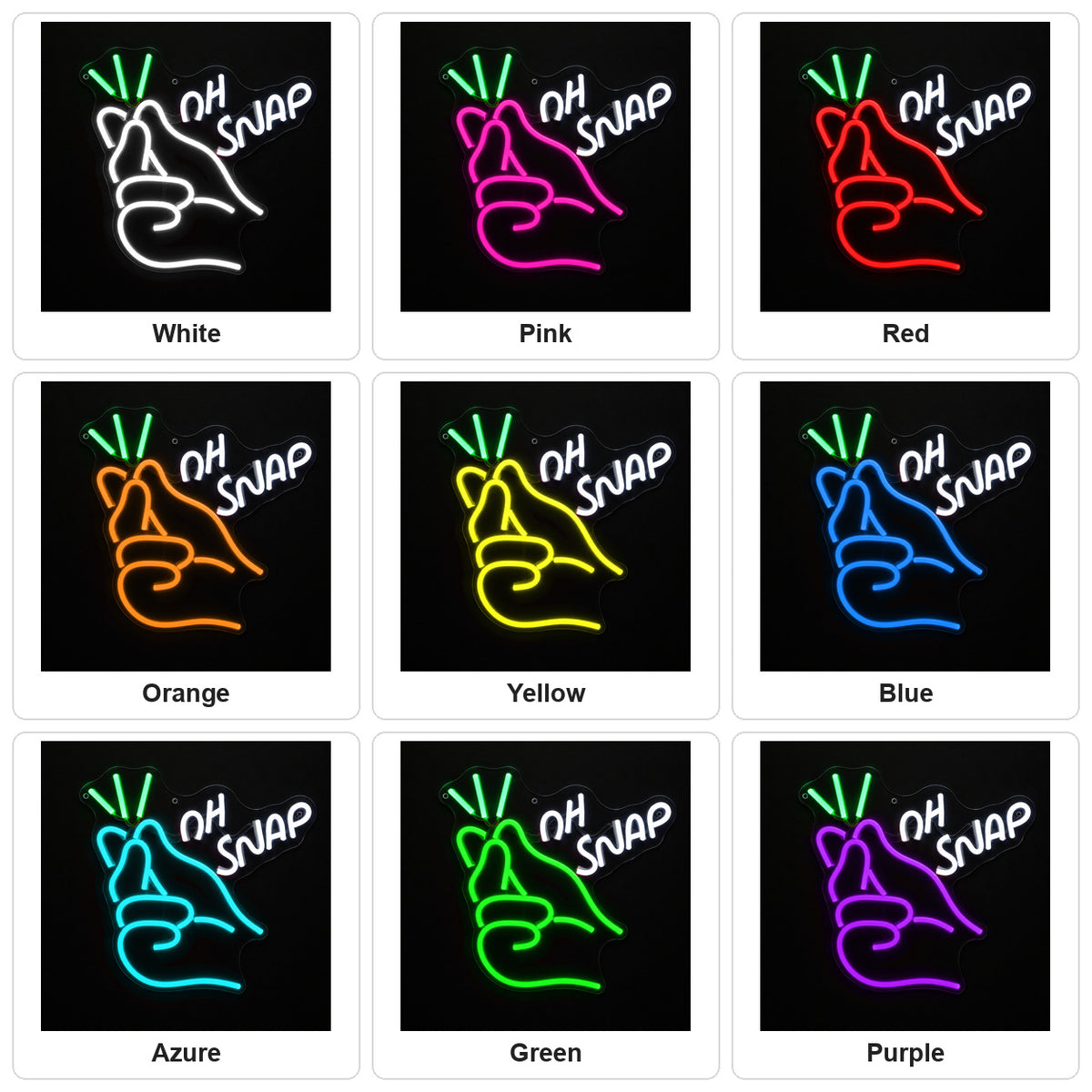 Ohsnapfingerneonsignr239 LED Neon Sign - Shineneon