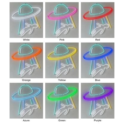 Alien Abduction LED Neon Sign for Man Cave Dimmable Wall Decor - Shineneon