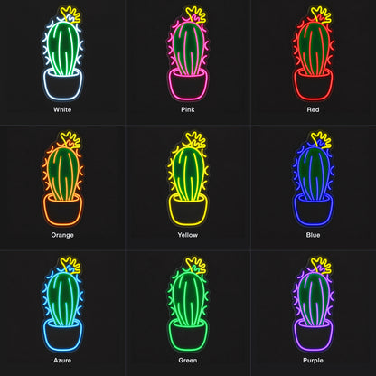 Cactus Plant LED Neon Sign Cactus with Flower Top - Shineneon