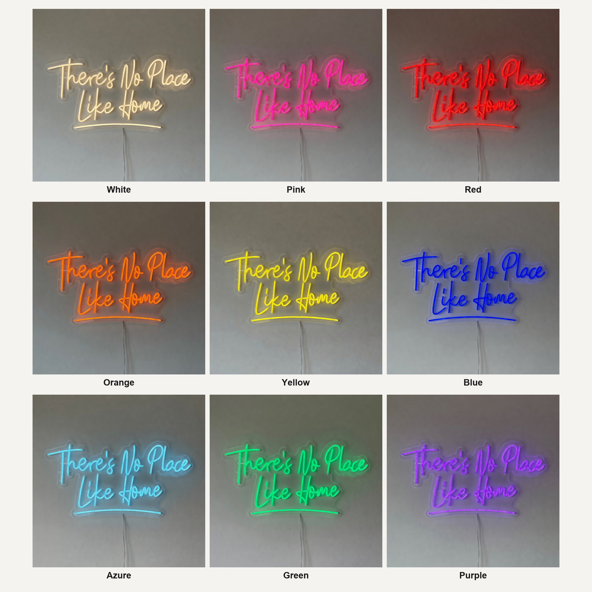 There's No Place Like Home LED Neon Sign Dimmable Wall Light - Shineneon