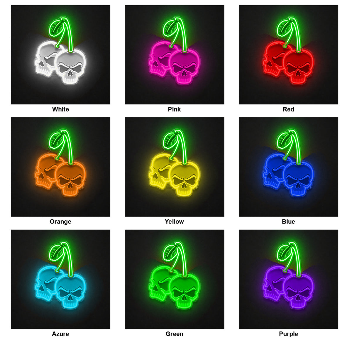 Skullcherryledneonacrylicartwork3 LED Neon Sign - Shineneon