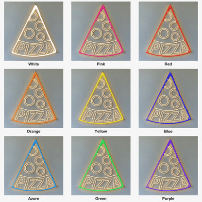 Pizza Slice LED Neon Sign Pepperoni Slice Outline - Shineneon