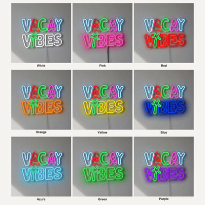 Vacay Vibes LED Neon Sign Dimmable Wall Light - Shineneon