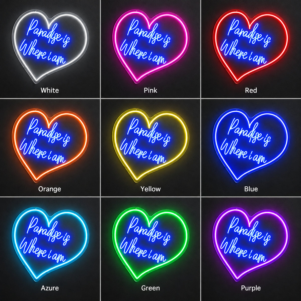 Paradise is Where i Am LED Neon Sign for Wedding Light Up Party Decor - Shineneon