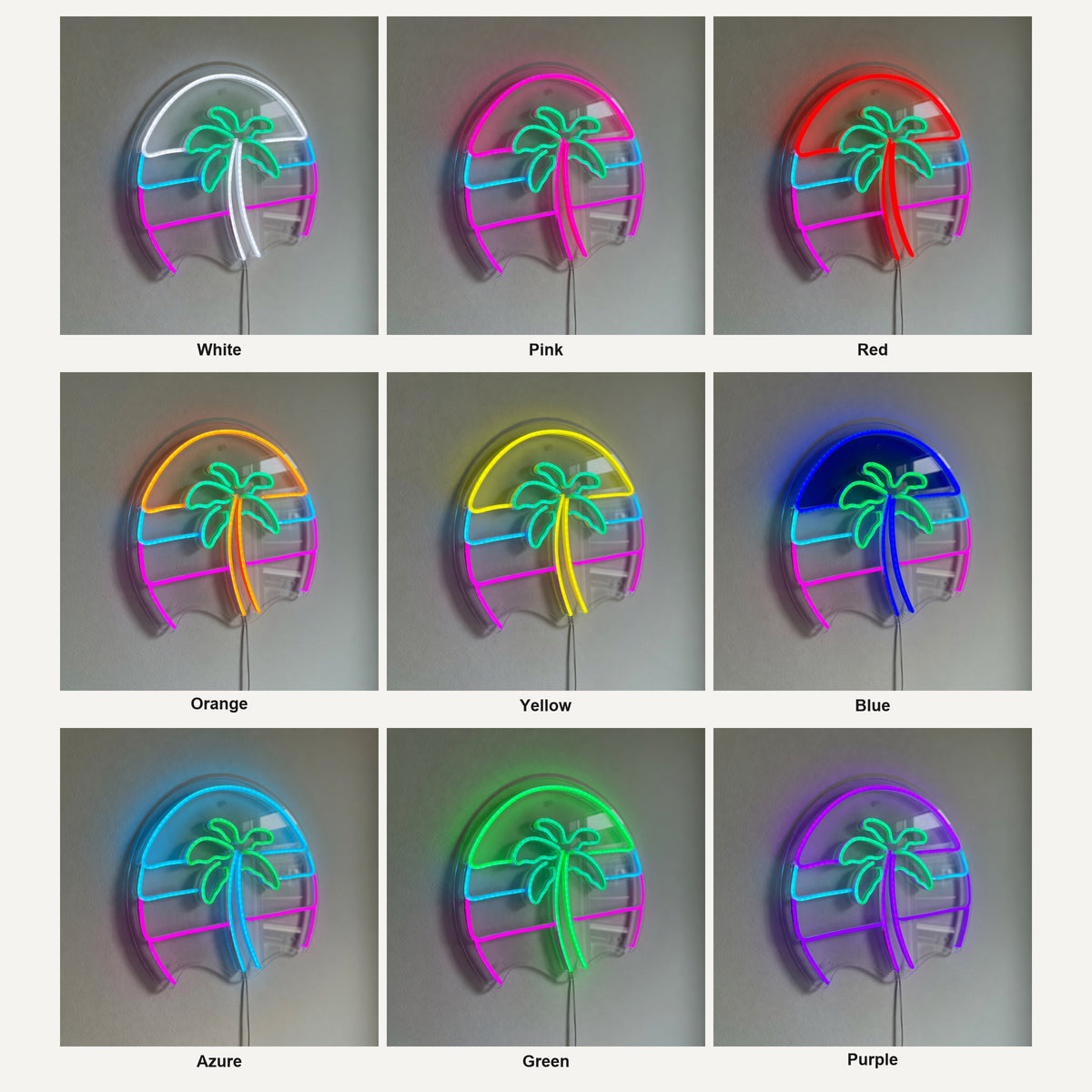 Palm Tree Rainbow LED Neon Sign for Bar Light Up Business Decor - Shineneon