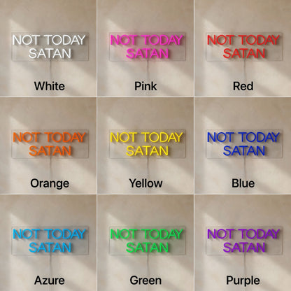 Not Today Satan LED Neon Sign Wall Neon Signs - Shineneon
