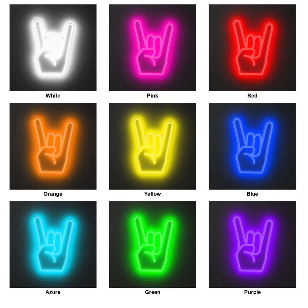 Rock On Emoji LED Neon Sign - Shineneon
