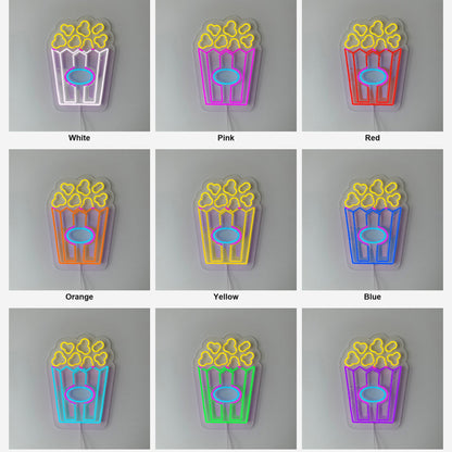 Popcorn LED Neon Sign Overflow Bucket Design - Shineneon