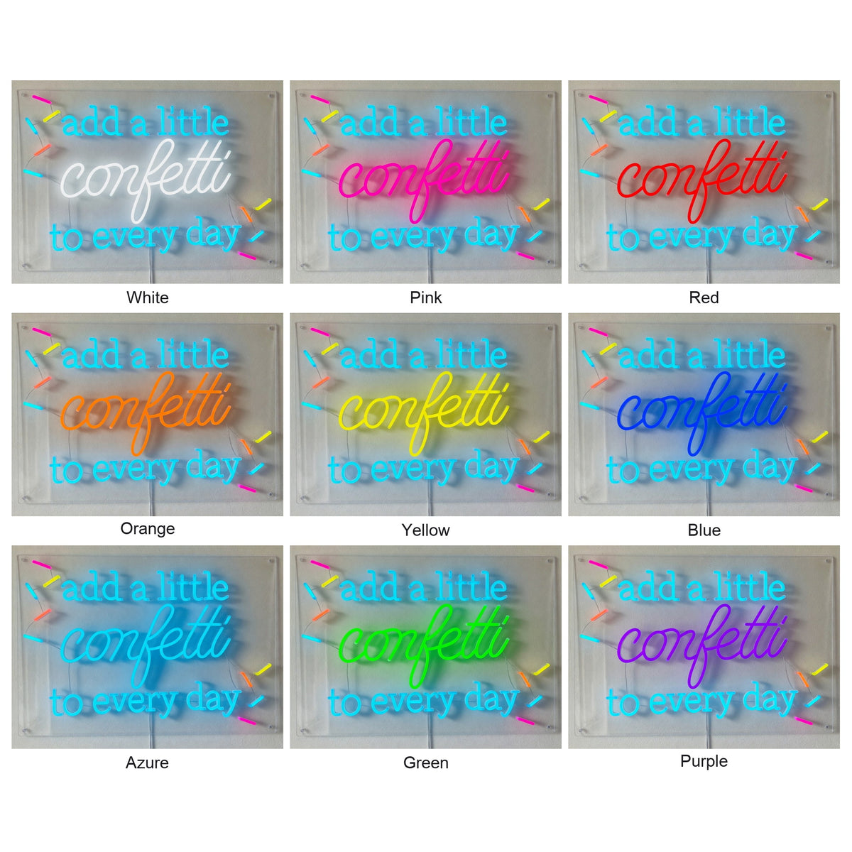 Add a Little Confetti to Every Day LED Neon Sign Dimmable Wall Light - Shineneon