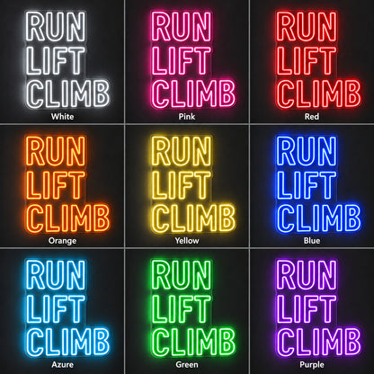 Run Lift Climb Gym LED Neon Sign for Storefront Wall Neon Signs - Shineneon