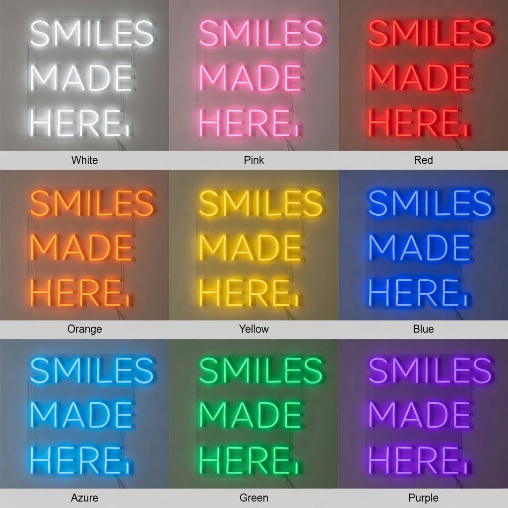 Smiles Made Here LED Neon Sign - Shineneon